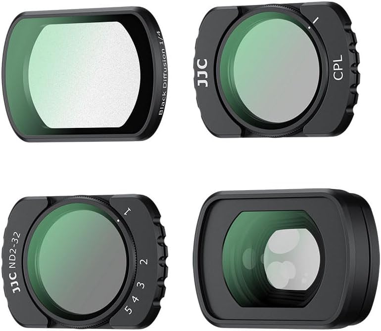 JJC مجموعة فلتر مغناطيسي Pocket3 ND، CPL / NDV2-32 / ضباب أسود 1/4 / عدسة واسعة الزاوية 0.72x لجهاز DJI Osmo Pocket 3 وإكسسوارات Xtra Muse، زجاج بصري عالي الدقة / عدسة متوافقة مع الجيمبال للسفر - Image 1